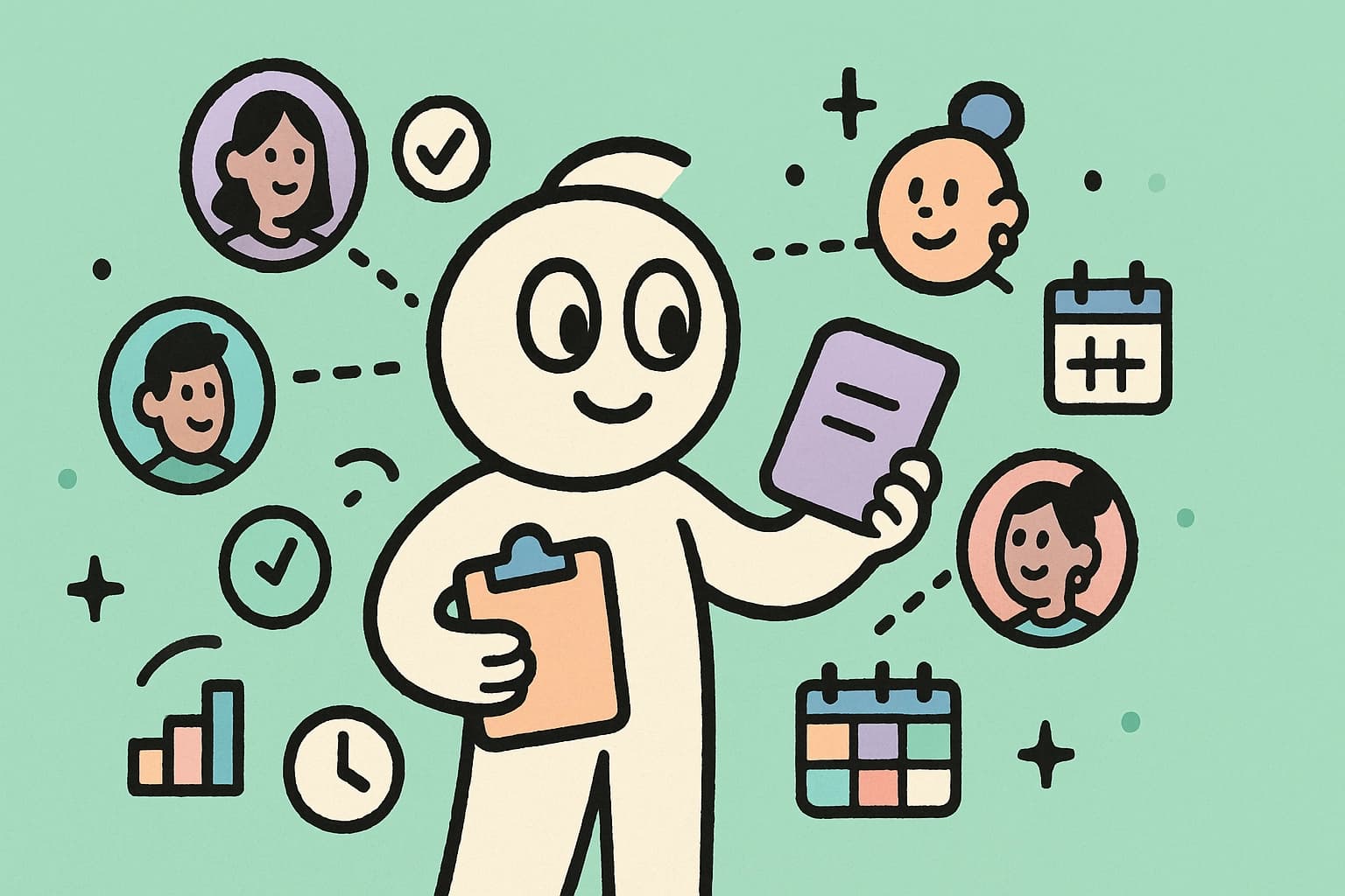 Employee management dashboard showing team scheduling and performance tracking